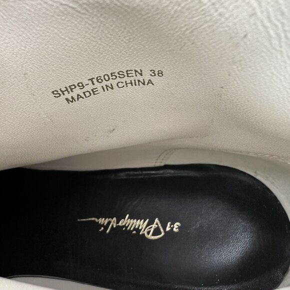 3.1 Phillip Lim Alexa Loafer Booties in White/Bone Size 38 - Picture 12 of 12